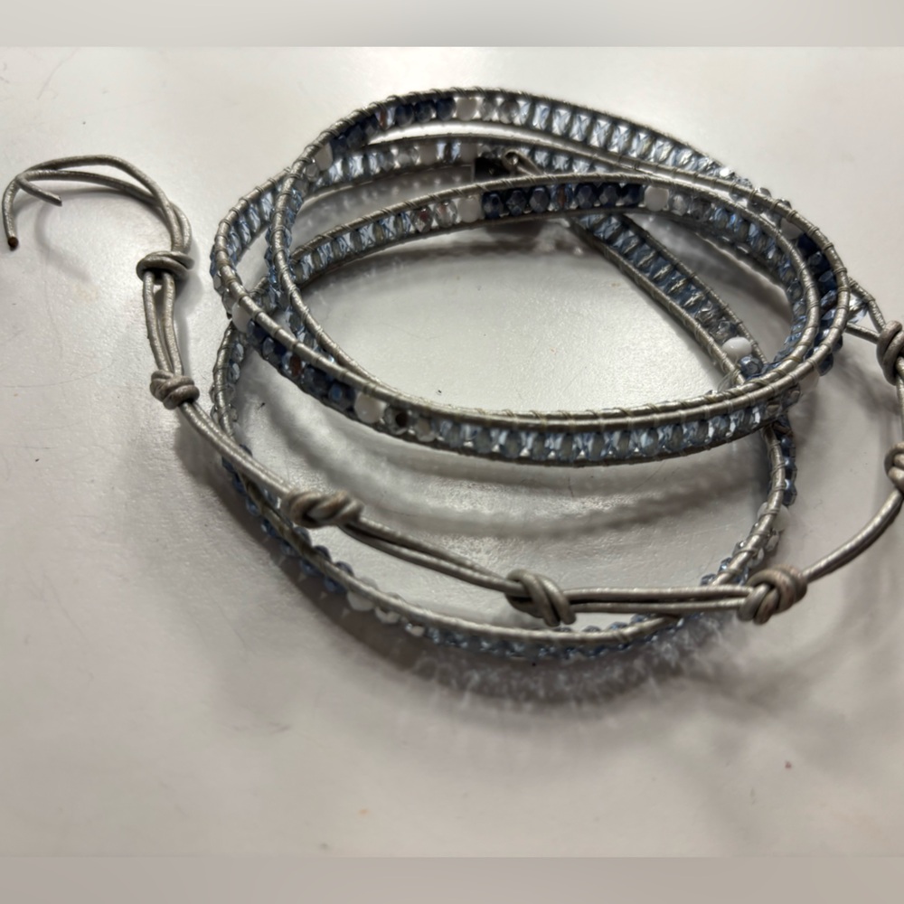 Silver tone wrap bracelet